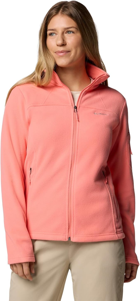 Columbia Womens Fast Trek II Full Zip Fleece Jacket, Alpenglow, Large