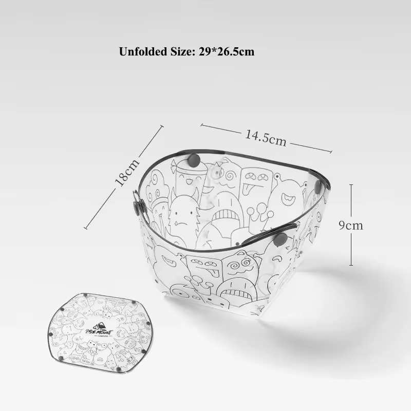 Outdoor Lightweight Folding Tableware Portable Bowl Multi-purpose Camping Tableware