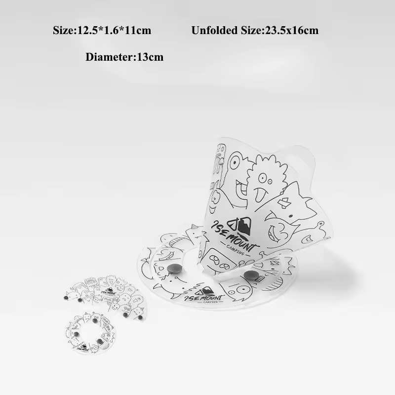 Coffee Drip Filter Outdoor Lightweight Folding Tableware Portable Bowl Dinner Plate Coffee Filter Funnel Water Cup Multi-purpose Camping Tableware