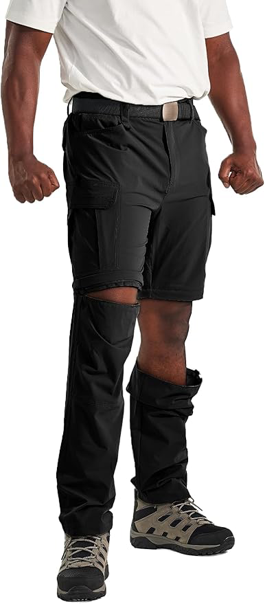 [B0DQ832KPH] Men's Convertible Hiking Pants Waterproof Quick Dry Zip-Off Lightweight Tactical Multi-Pocket Outdoor Fishing Safari Trousers
