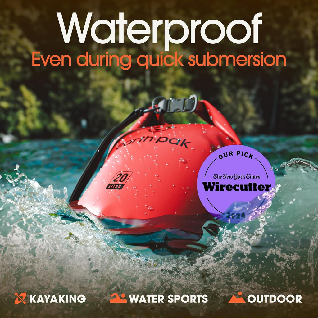 [B074MH6QQH] Earth Pak Waterproof Dry Bag - Roll Top Waterproof Backpack Sack Keeps Gear Dry for Kayak with Waterproof Phone Case 