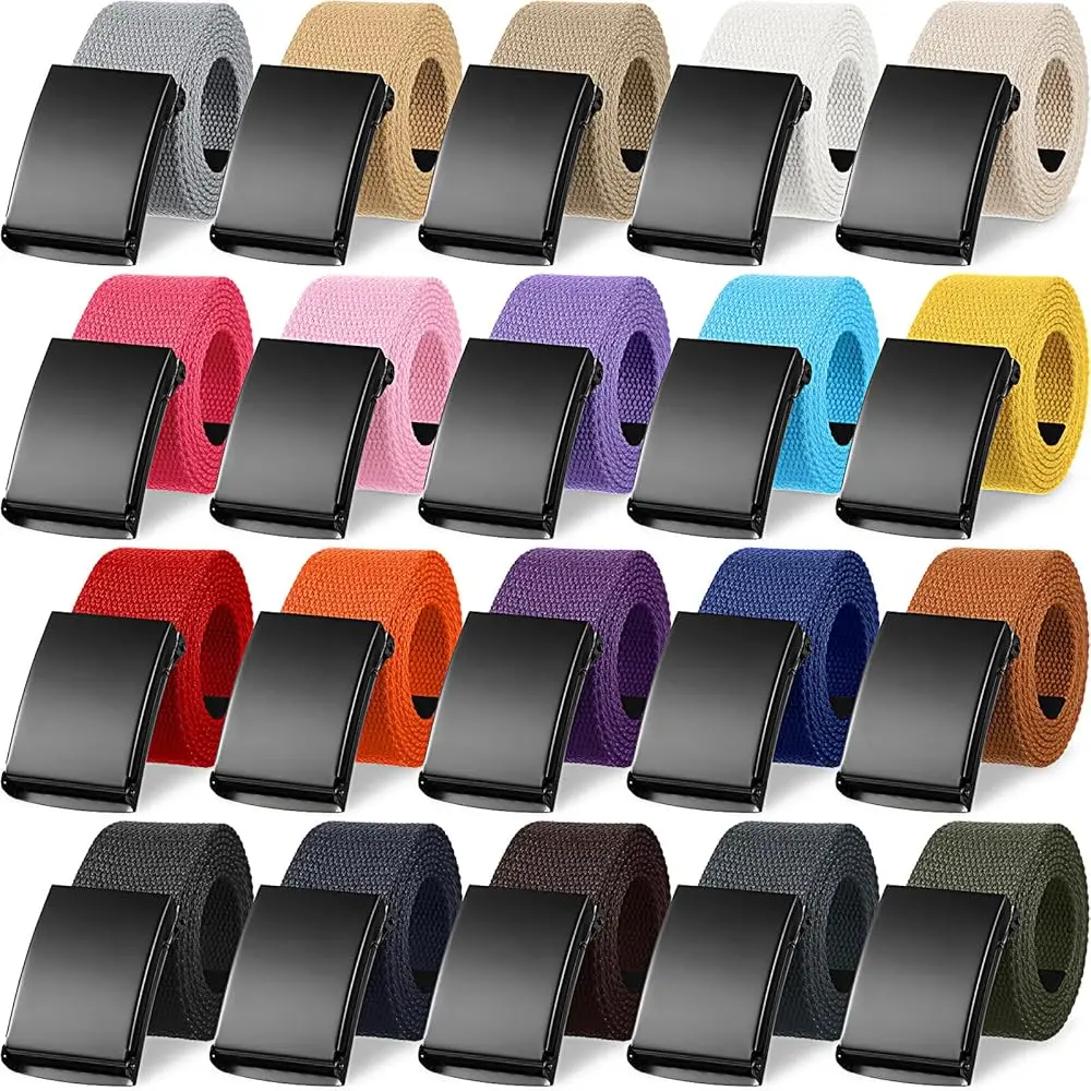 [B0B5TLVNLD] Yahenda Web Belt for Men and Women Belt Adjustable Canvas girdle Golf Strap with Military Buckle Casual Web girdle