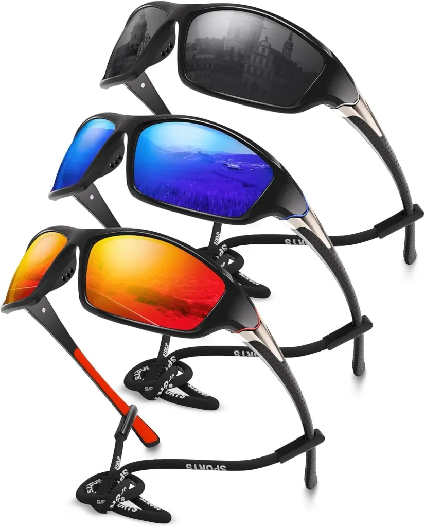[B0D97BWLZ4] Polarized Sports Sunglasses for Men, Mens Sunglasses Wrap Around UV Protection for Cycling Fishing Driving