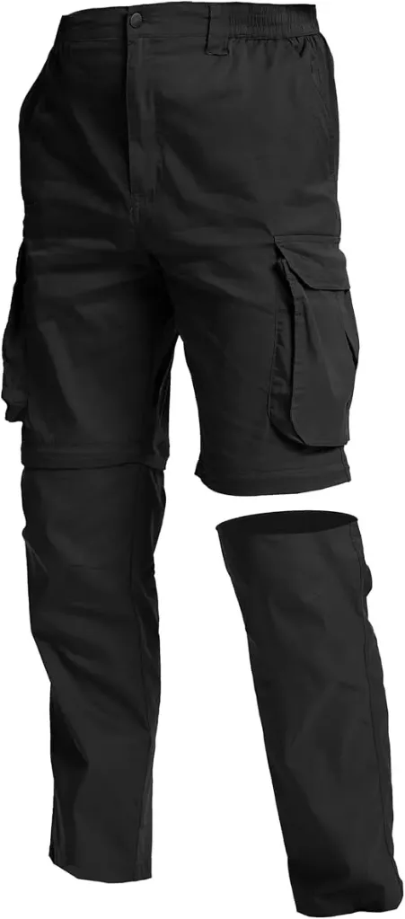 [B0DWMDBBBT] NATUVENIX Men's Convertible Hiking Pants (Black)