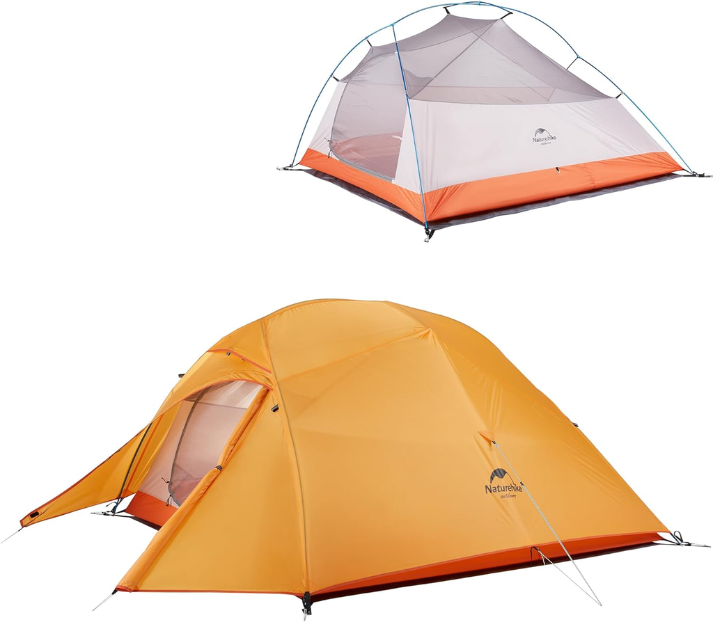 [B07J9ZQGW3] Naturehike Cloud-Up 3 Person Lightweight Backpacking Tent with Footprint - 3 Season Free Standing Dome Camping Hiking Waterproof Backpack Tents