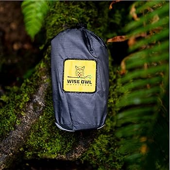 Wise Owl Outfitters Hammock Tarp, Hammock Tent - Rain Tarp for Camping Hammock - Camping Gear Must Haves w/Easy Set Up Including Tent Stakes and Carry Bag - Lite Grey