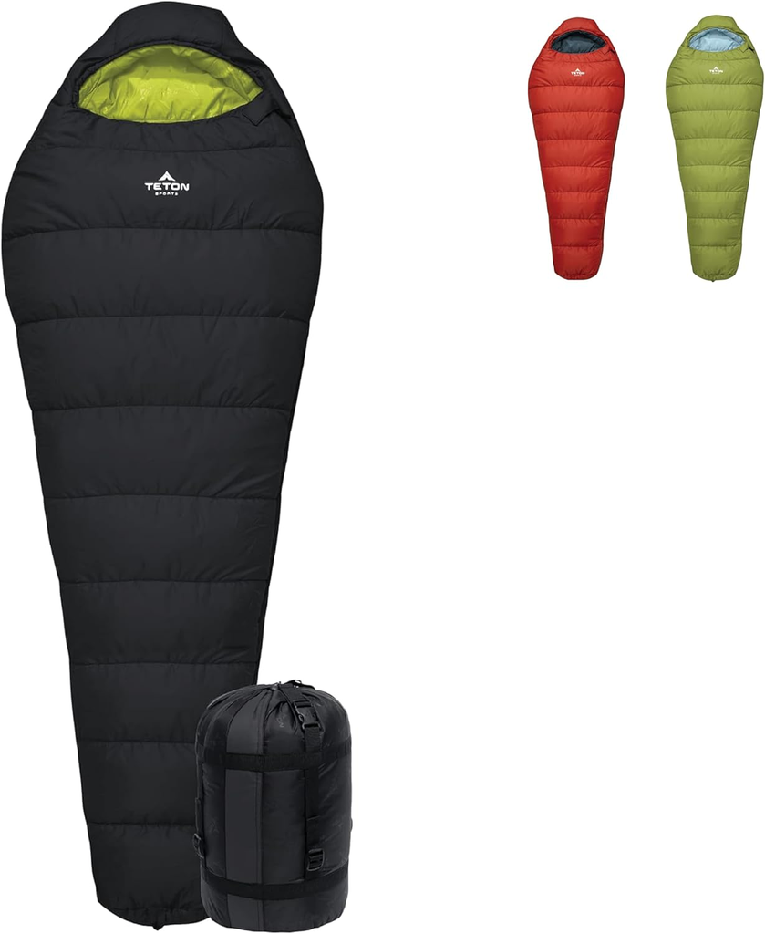 [B09LMNHNZQ] TETON Sports LEEF Ultralight Mummy Sleeping Bag Perfect for Backpacking, Hiking, and Camping; 3-4 Season Mummy Bag; Free Stuff Sack Included
